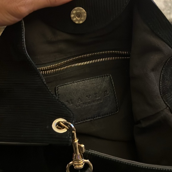 MAYLE leather and suede shoulder bag - Picture 3 of 4